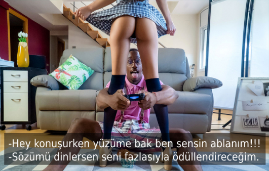 Asosyal Zenci Üvey Kardeşine Bakire Diyince Sinirlenip Ablasını Sikiyor